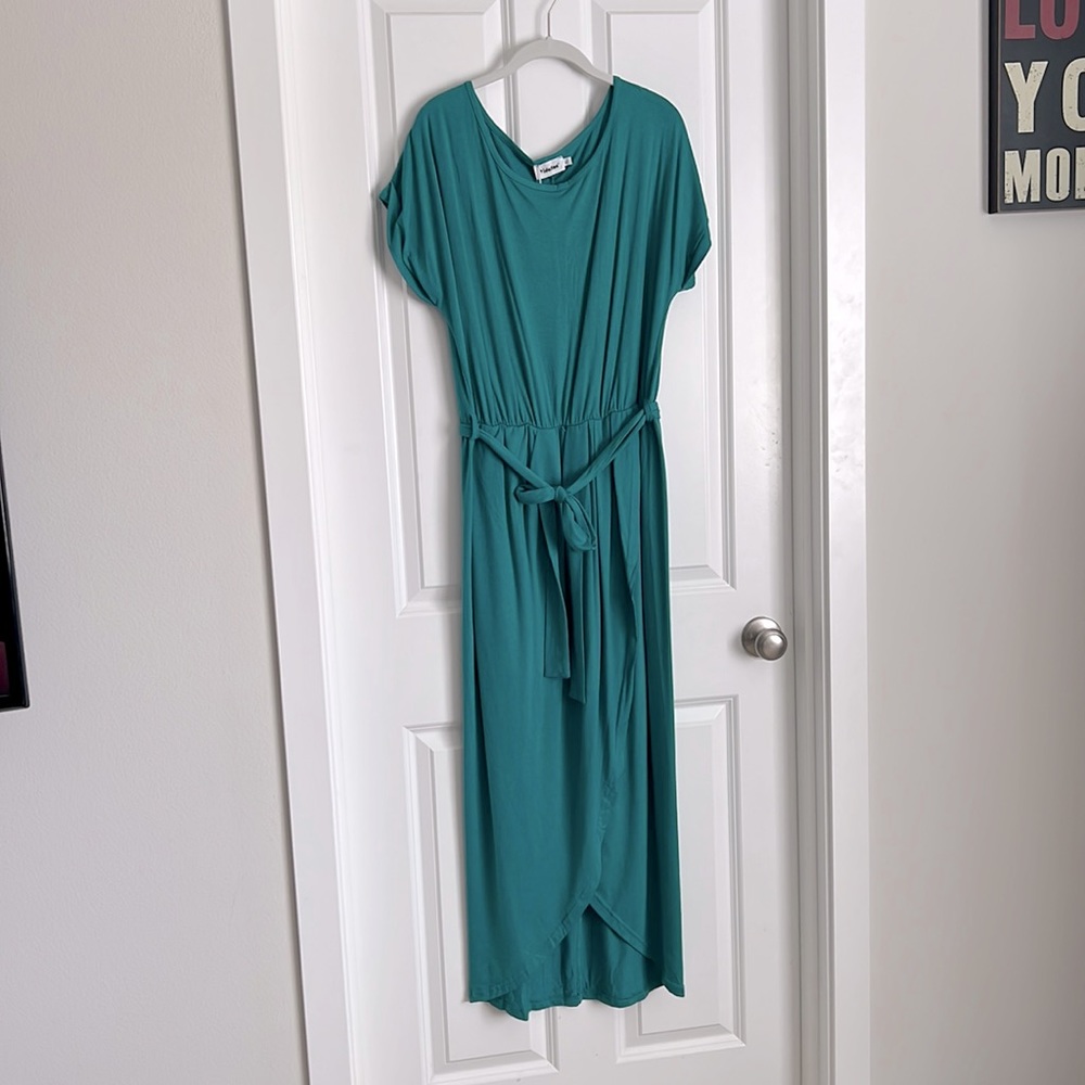Teal cotton sundress